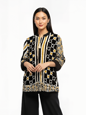 Nusantara - Blouse Batik Lengan Panjang - Hitam