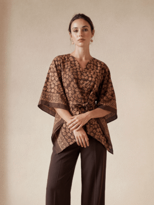 Outer Batik Wanita - Batik Warna Alam-Motif Kopi-Zero waste cut outer