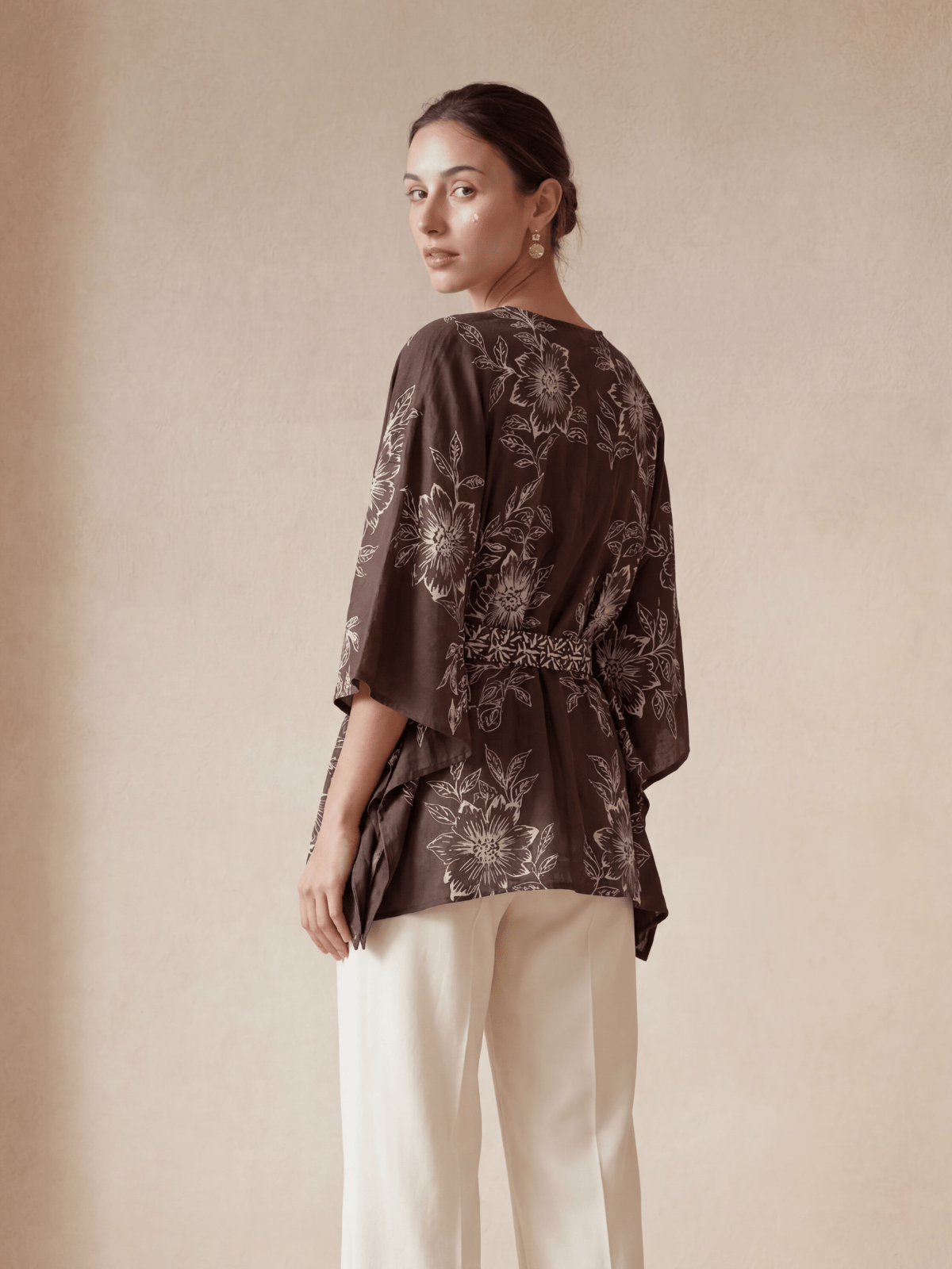 Outer Batik Kimono Wanita Elegan - Batik Warna Alam-Motif Mekar-Zero waste cut outer