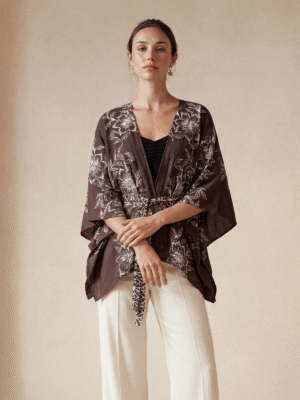 Outer Batik Kimono Wanita - Batik Warna Alam-Motif Mekar-Zero waste cut outer